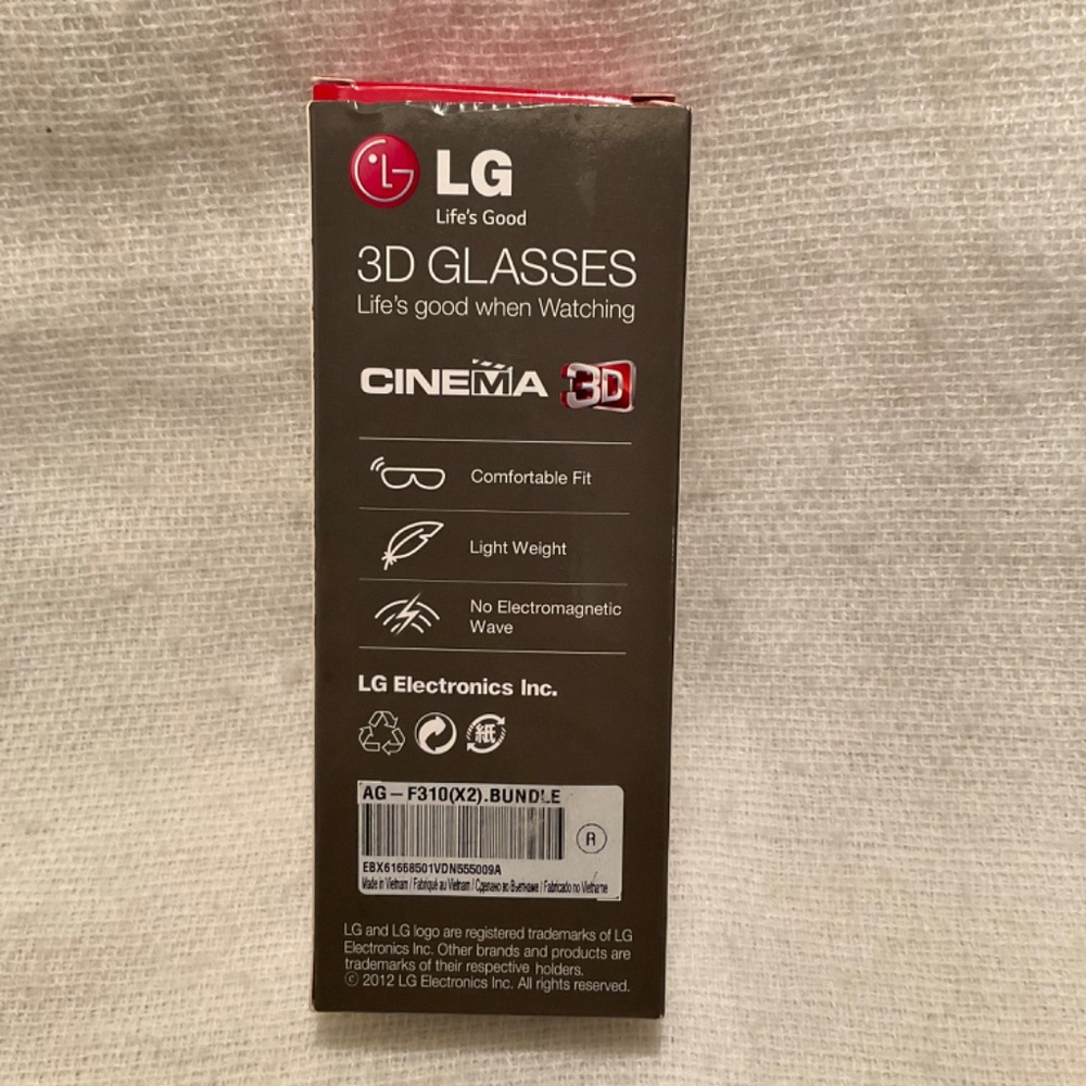2 Pack LG Cinema 3D Glasses - Picture 4 of 5